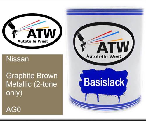 Nissan, Graphite Brown Metallic (2-tone only), AG0: 1L Lackdose, von ATW Autoteile West.